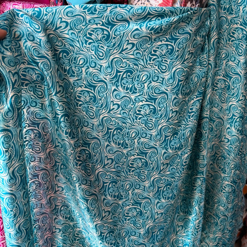 kain silk motif bunga - kain satin silk motif premium - kain satin sutra silk premium - kain satin s