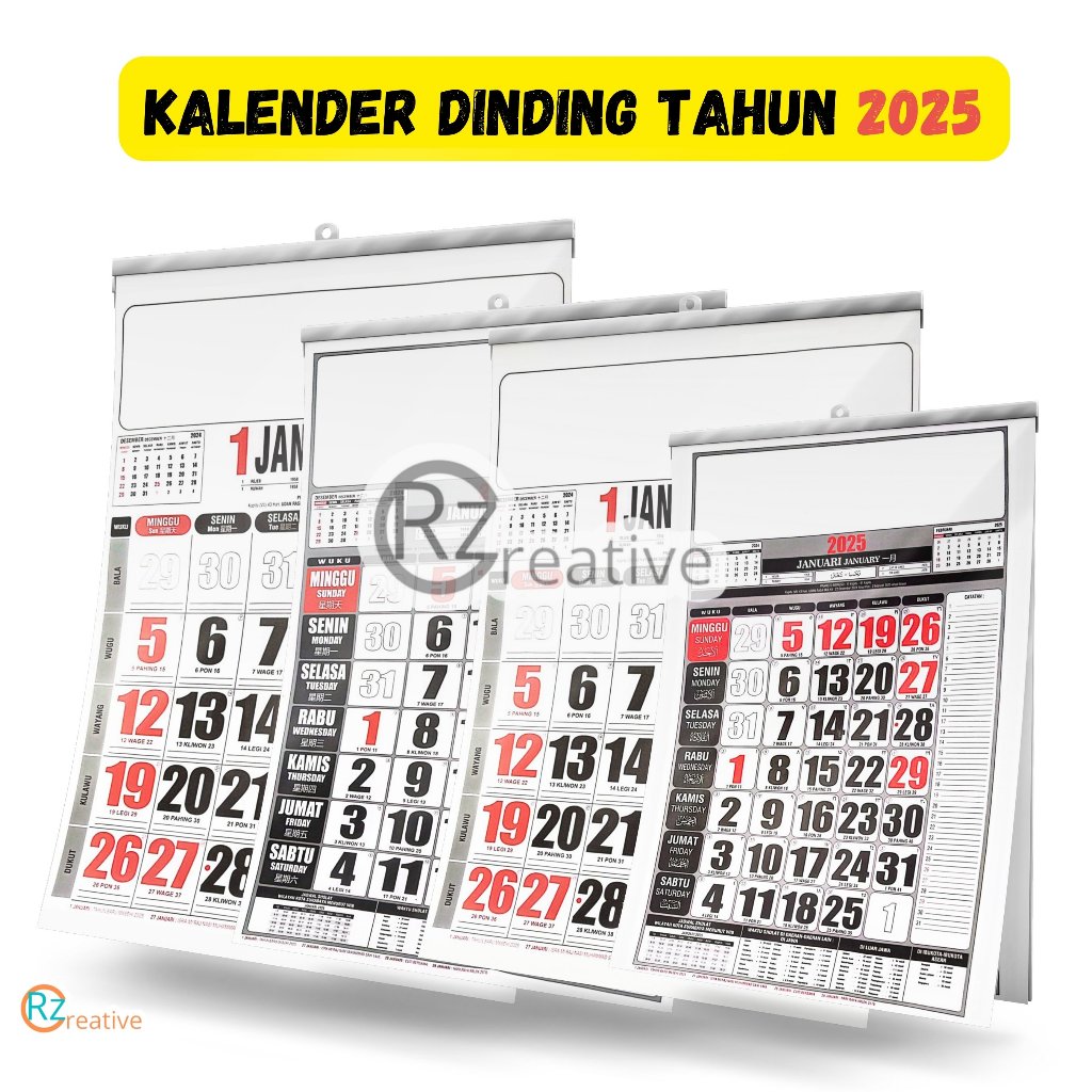 

Kalender Dinding Baru Tahun 2025