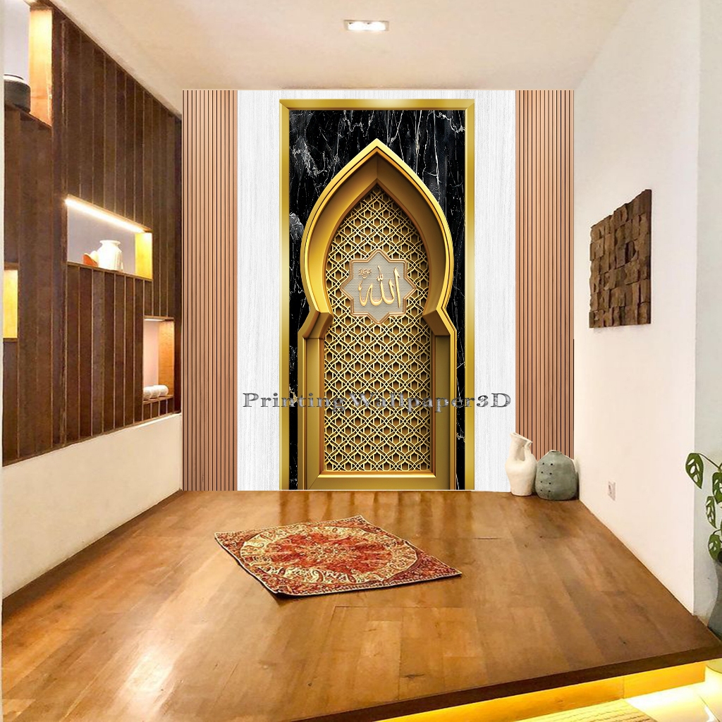 Printing Wallpapers Stiker Musholla / Mihrab - Dekorasi dinding ruang Musholla Rumah Stiker musholla