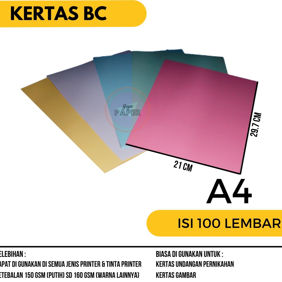 

thBayar Di Tempat Kertas BC A4 16 gsm isi 1 lembar Kertas Brief Card A4 W75