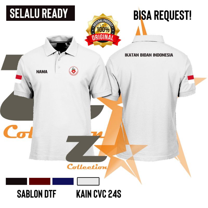 KAOS KERAH IBI / KAOS IKATAN BIDAN INDONESIA / KAOS POLO KEBIDANAN