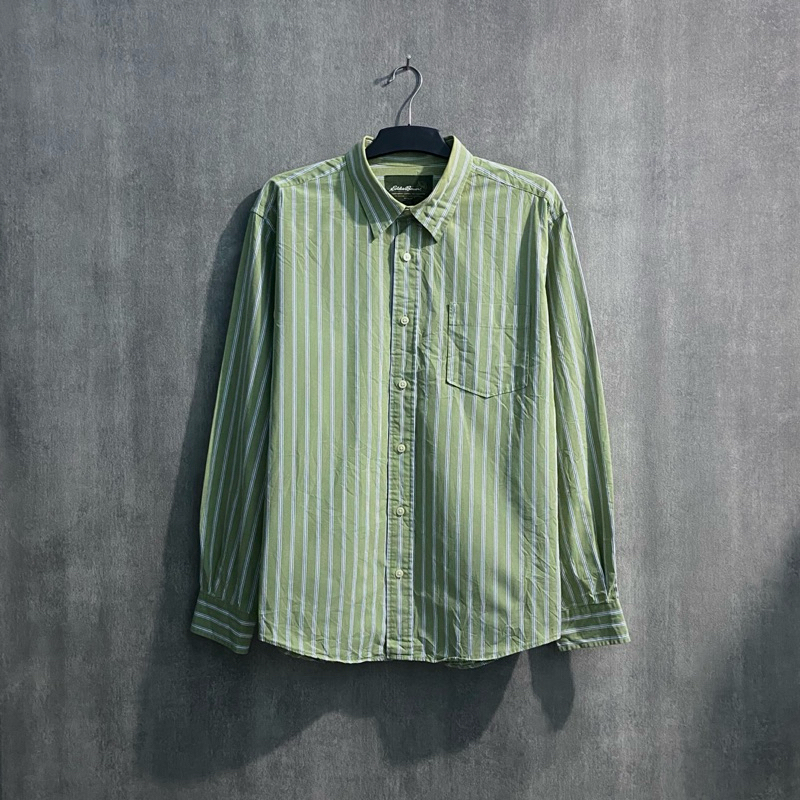 Kemeja Salur Eddie Bauer / Kemeja Casual Pria & Wanita / KMJ24 / Size L fit XL