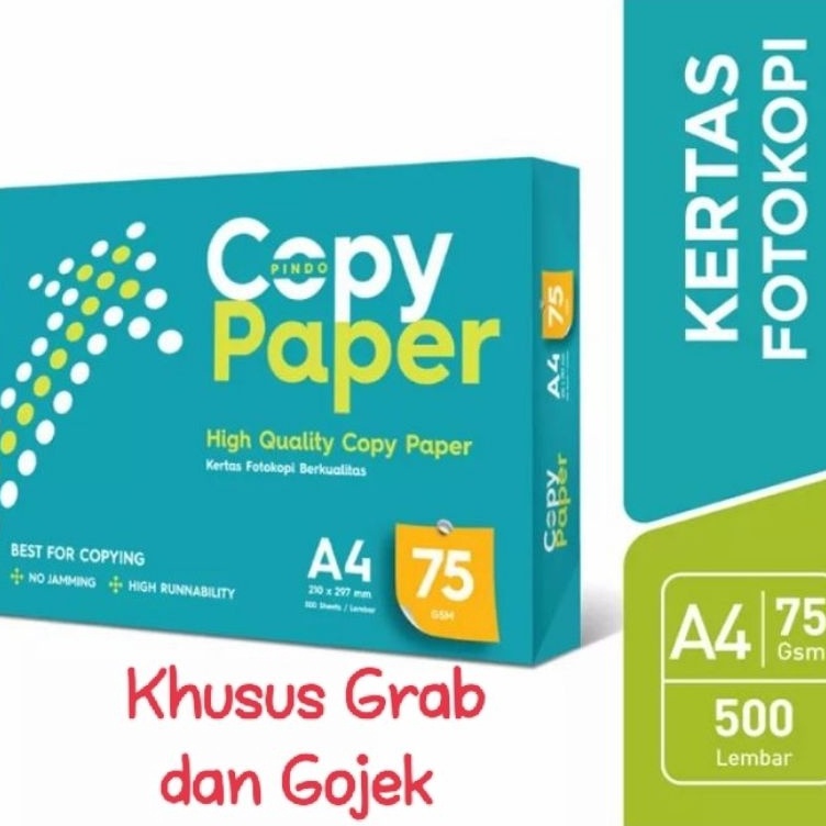 

Best Terlaris Kertas HVS A4 75 gr Copy Paper Kertas Fotocopy Khusus Grab dan Gojek C61