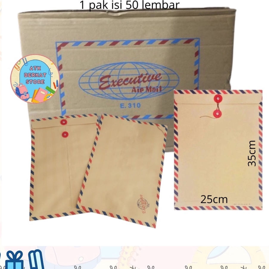 

h7Dijual 5 pcs Amplop coklat Folio F4 31 airmail tali G36