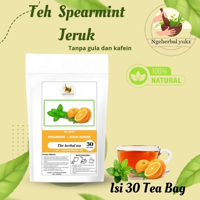 

Teh Spearmint Jeruk isi 30 tea bags | Minuman teh herbal | Ngeherbal Yukz
