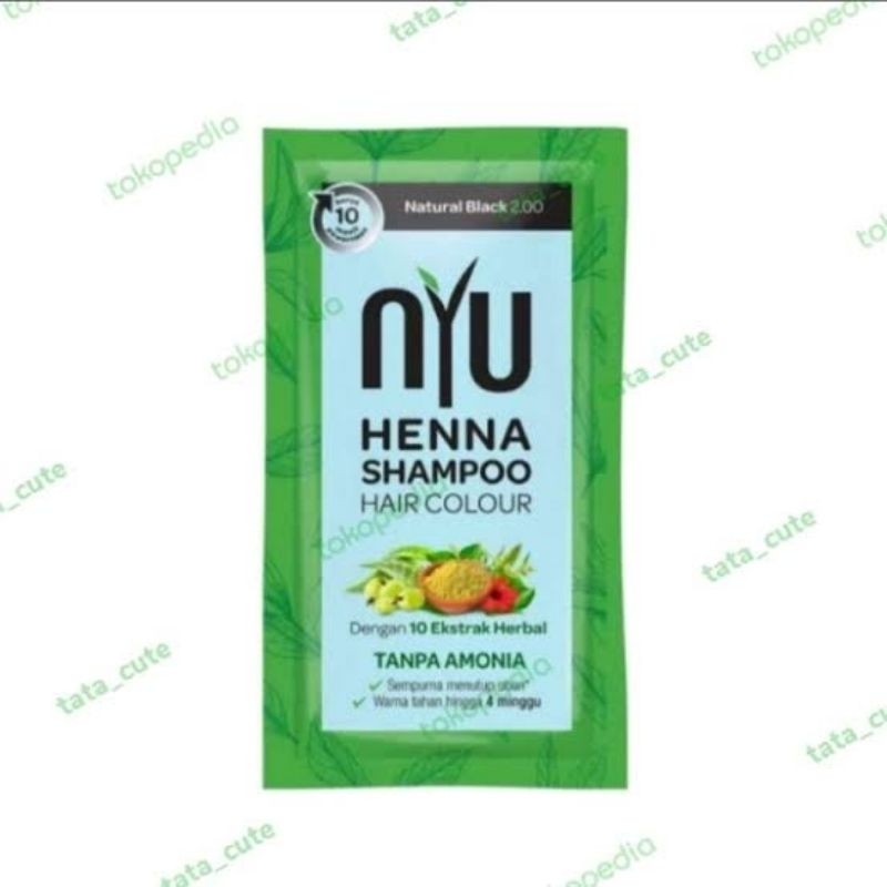 NYU HENNA Shampoo Hair Colour Natural Black