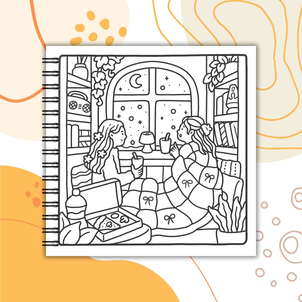 

Adn Girl Moment Cute And Comfy Coloring Book Buku Merwanai Girl Moment Tebal 200gsm