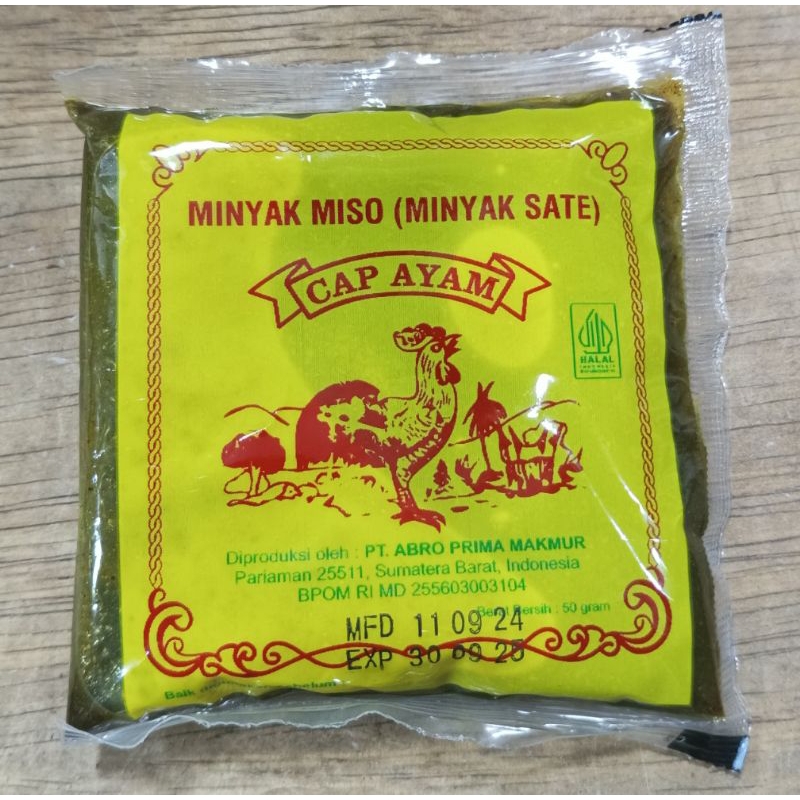 

Minyak miso / minyak sate cap ayam asli