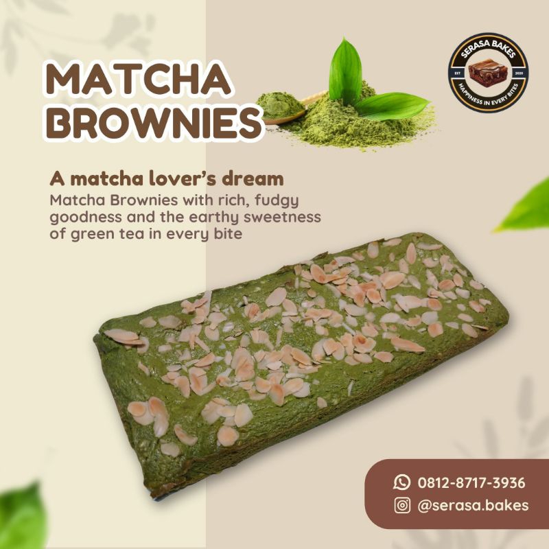 

Matcha Brownies Panggang Premium