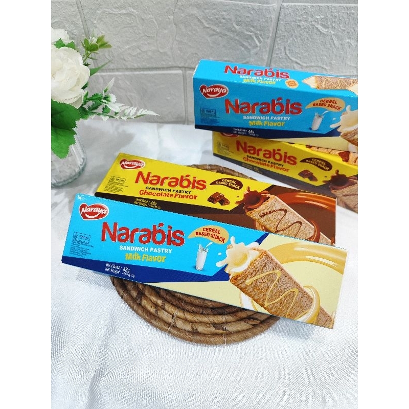 

Naraya Narabis Sandwich Pastry Milk Chocolate | Snack Camilan Kemasan 48 gram