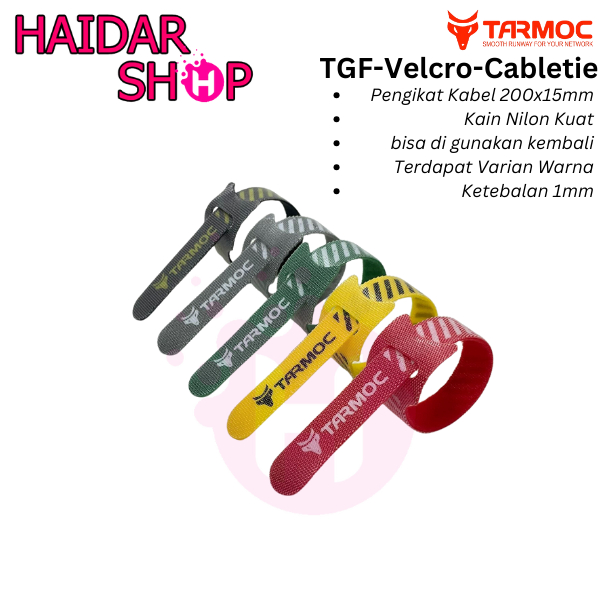 Tarmoc TGF-VELRO-CABLETIE | Perekat/Kretekan Cable Tie Kabel Ties Strap Pengikat kabel 200x15mm