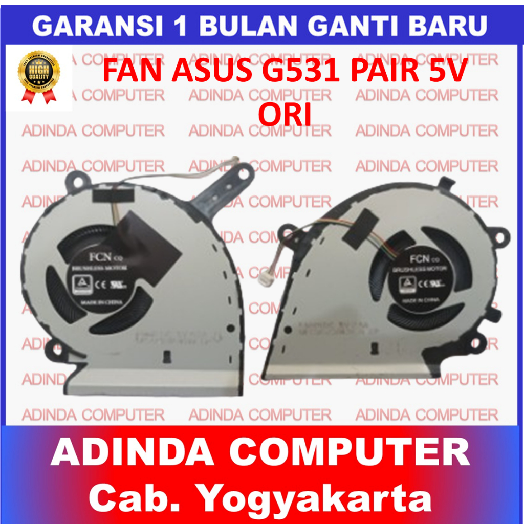 Fan Asus ROG Strix G531 G512LV G532 G532LWS G712 G712LV G712LW 5V Sepasang