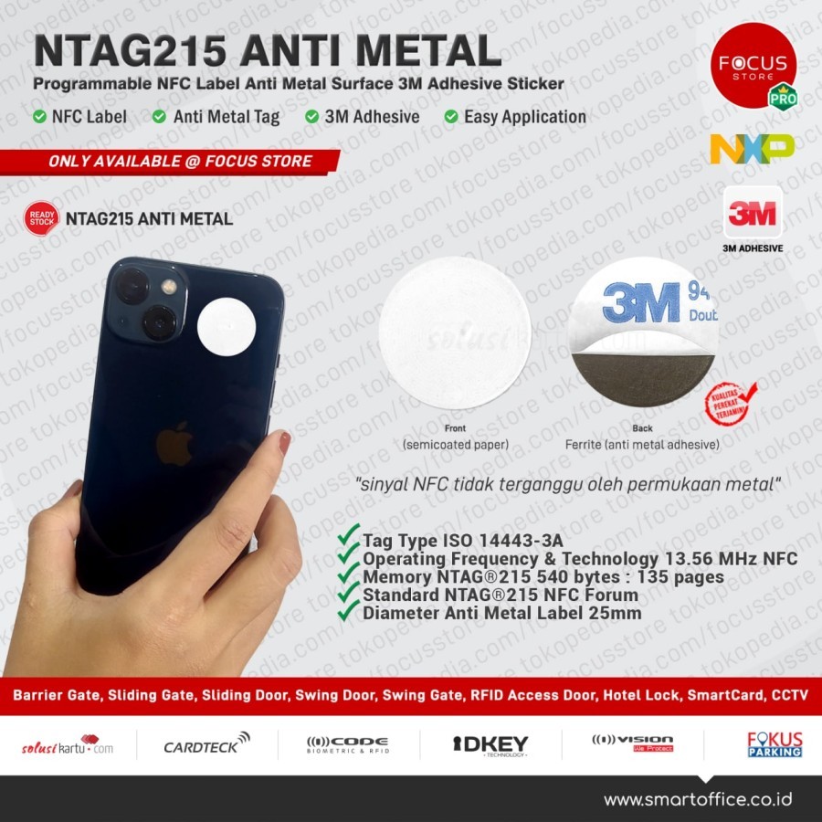 

NTAG215 Anti Metal Sticker 3M Smartphone Smart Home Tag NFC NTAG 215