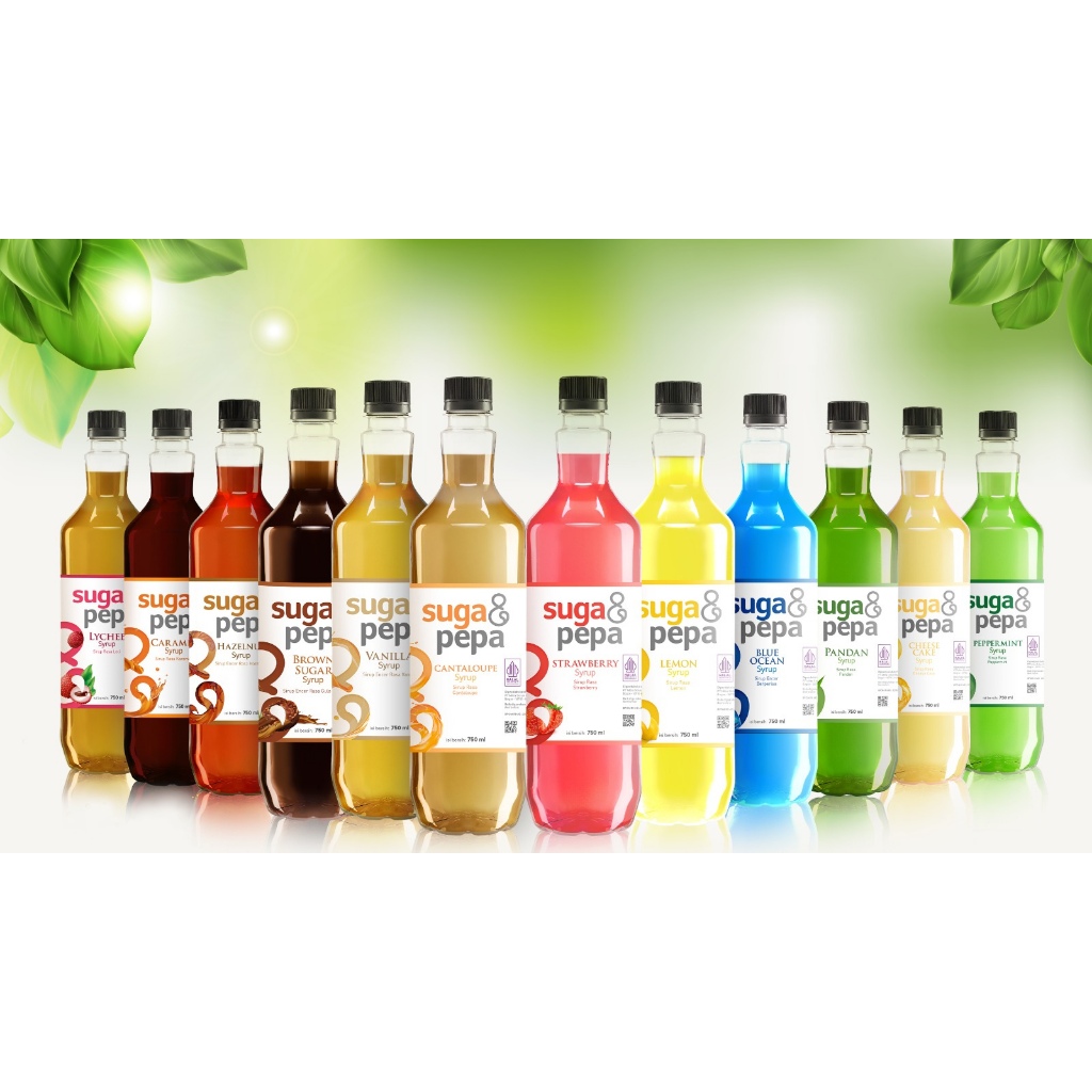 

Paket Sample, Syrup Premium Suga & Pepa 75ml X 6 Varian Rasa