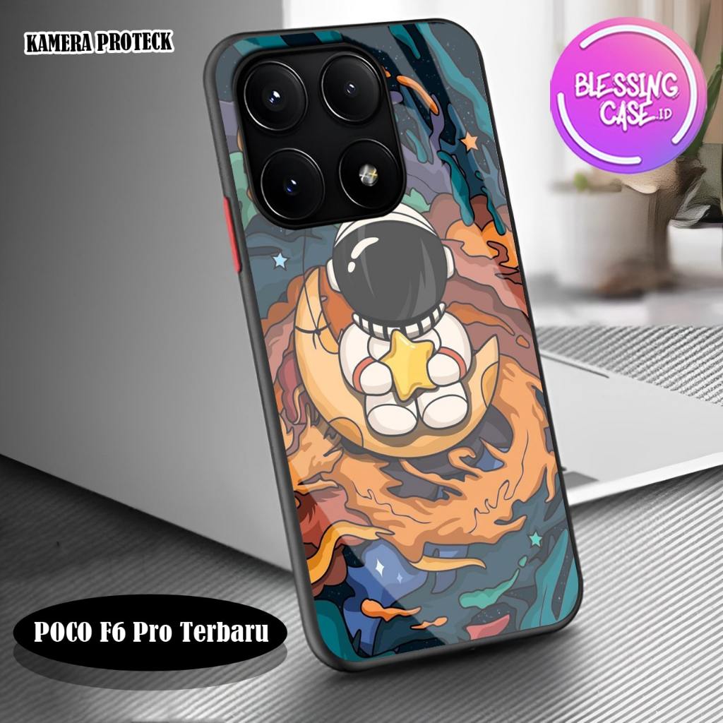 [BSC-87] Softcase Glass Kaca Akrilik POCO F6 Pro Terbaru - Kesing POCO F6 Pro Terbaru - Case Handpho