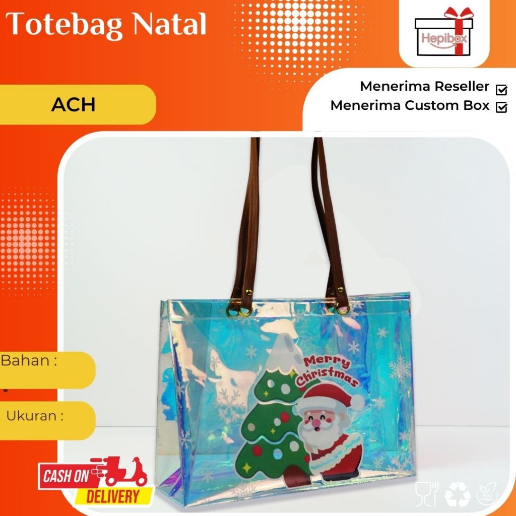 

Tas Mika Motif/ Tas Mika PVC Hologram / Tas Mika Natal / Tas Mika Hologram Motif Christmas | ACH04 ACH08