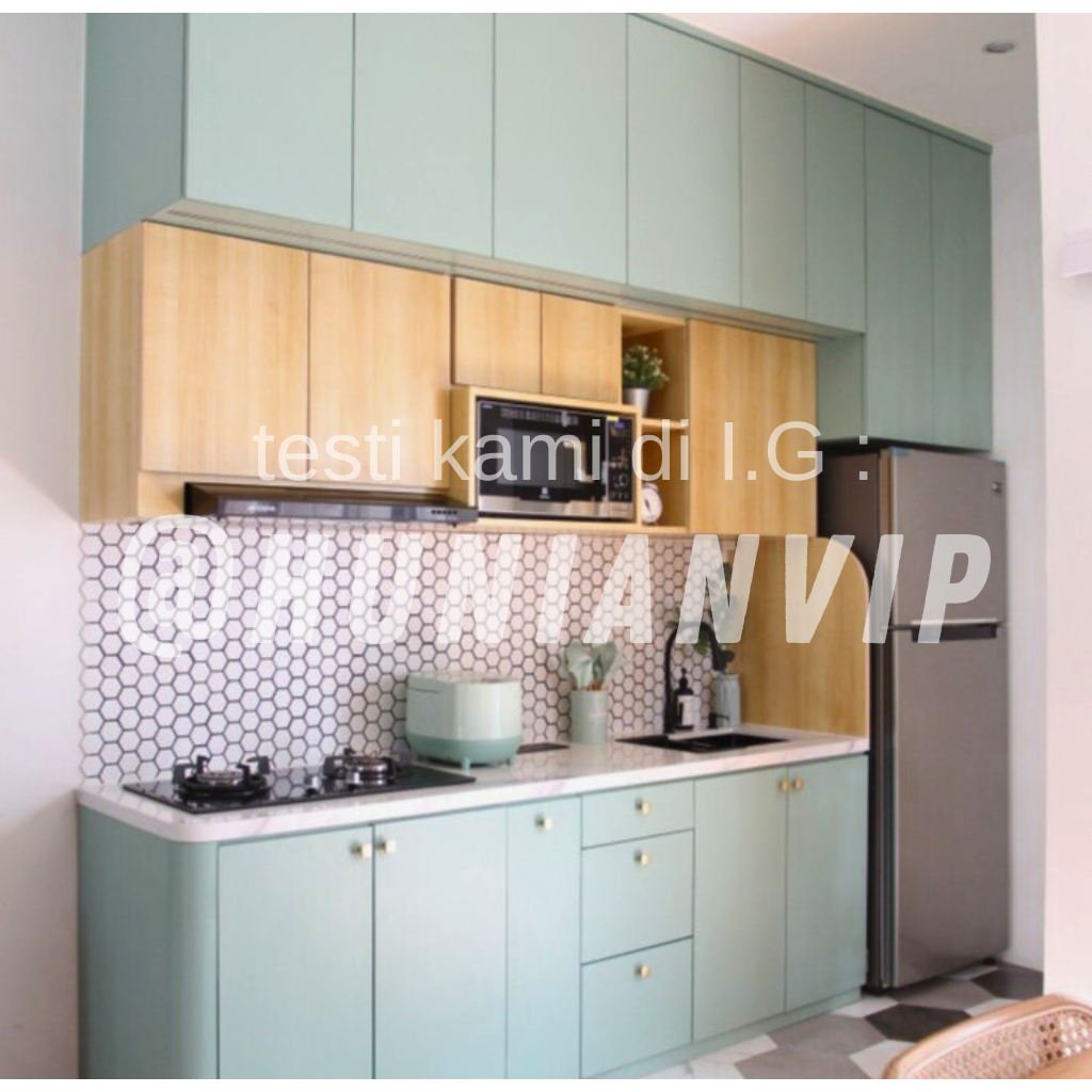 Kitchen set mewah full aluminium acp terpasang