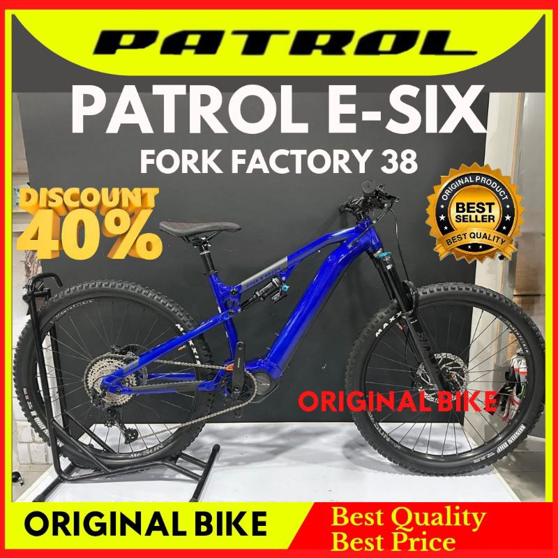 Sepeda Gunung E - BIKE PATROL E-SIX Fork Float Factory 38