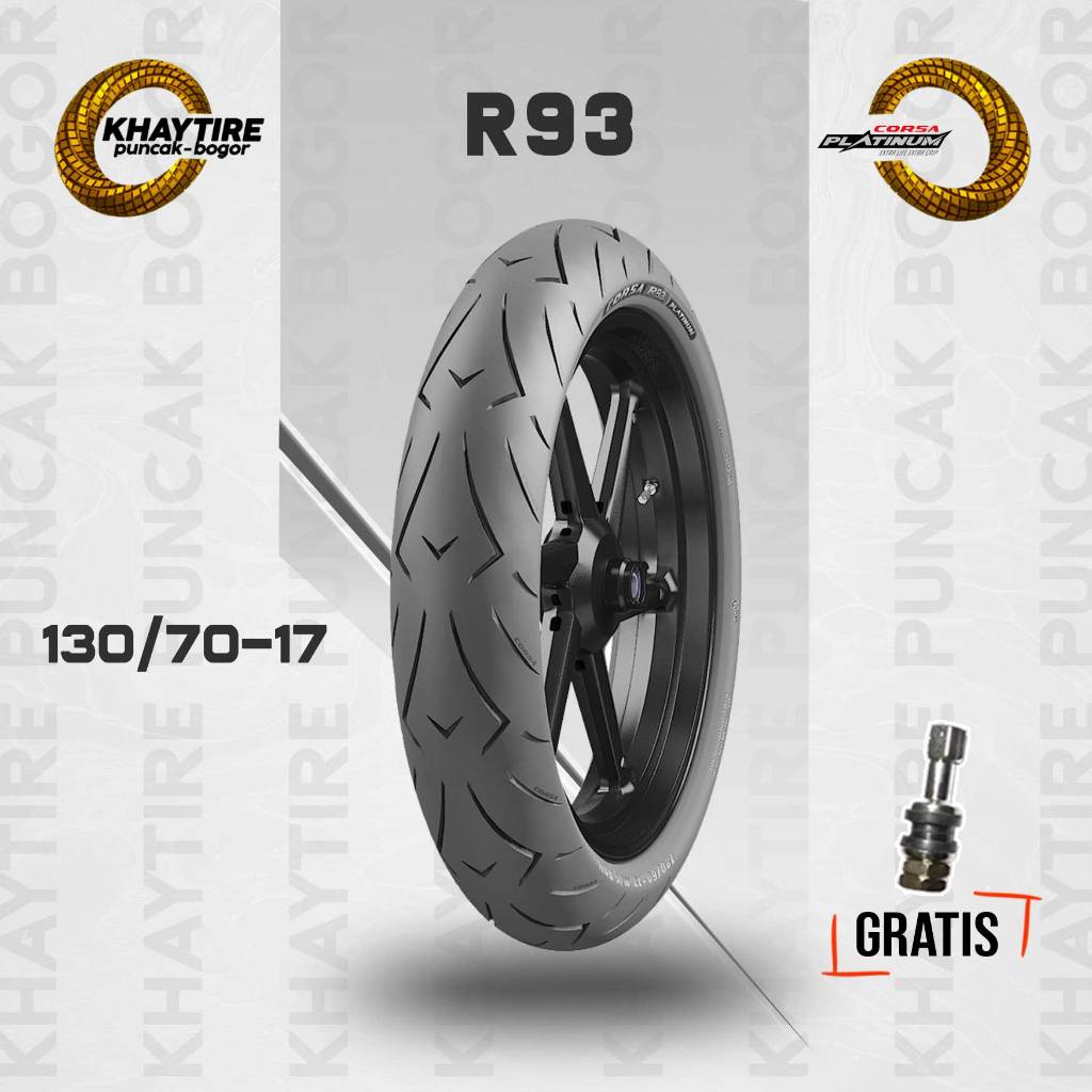 Ban Soft Compound Motor Sport CORSA R93 PLATINUM 130/70 Ring 17 Tubeless