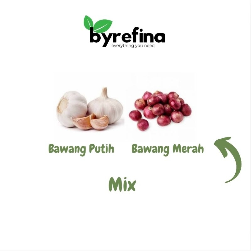 

Bawang Merah Bawang Putih Mix Campur 250gr Surabaya / Byrefina