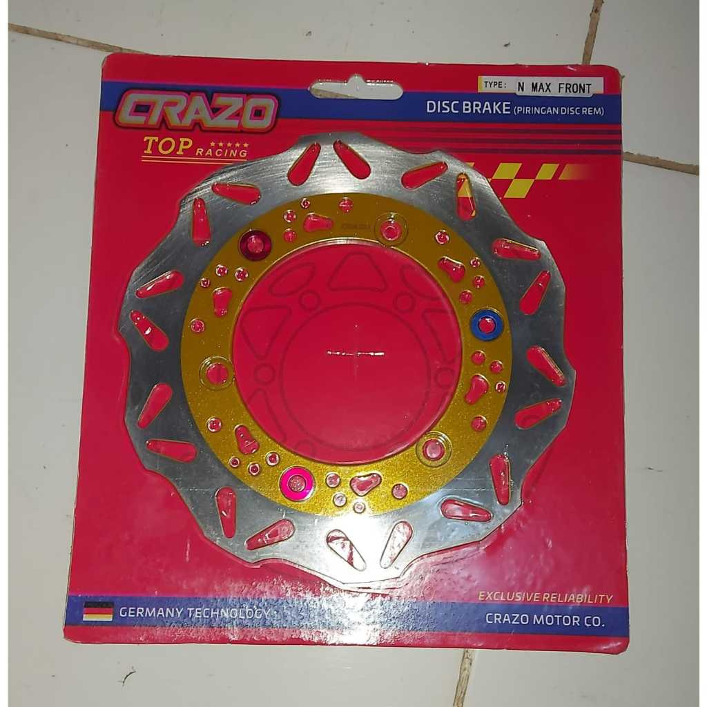 Piringan cakram , disk cakram depan Nmax / Aerox / Lexi  merek crazo