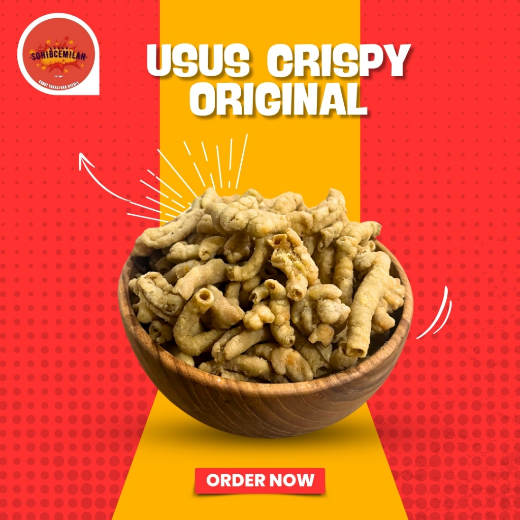 

Ay00! PROMO!!! PAKET USUS AYAM CRISPY 250GR DAN USUS AYAM CRISPY PEDAS DAUN JERUK 250GR