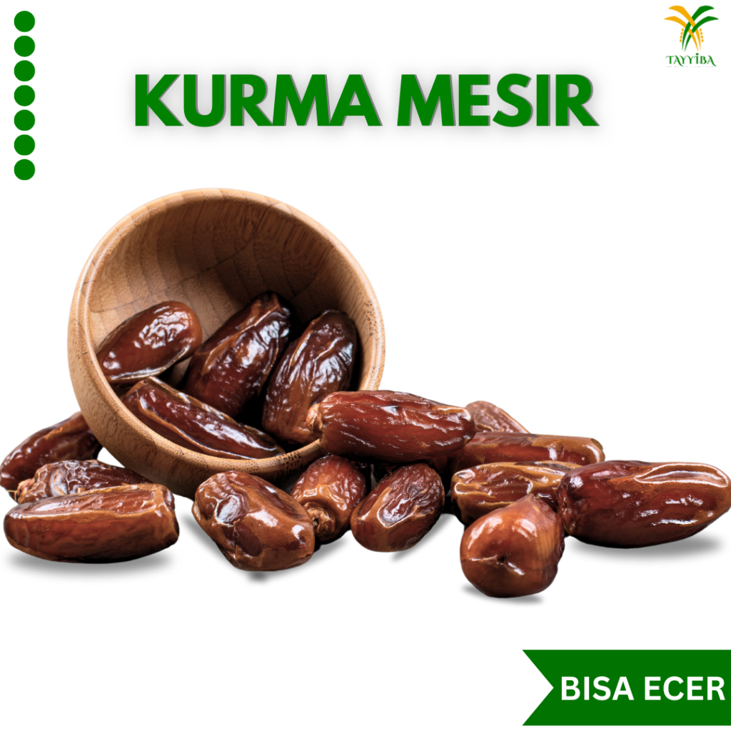 

Kurma Mesir Bisa Ecer 100g, 250g, 500g