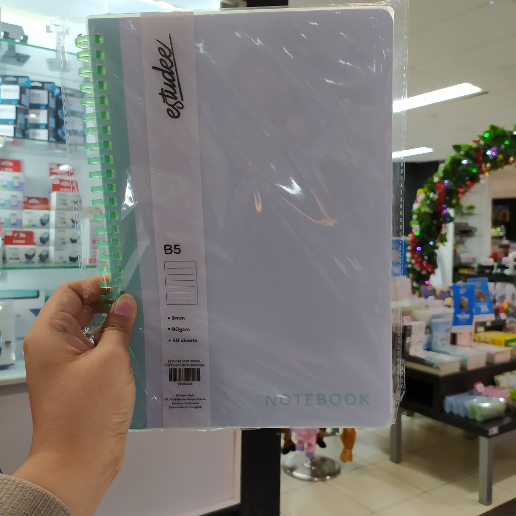 

GRAMEDIA KEDIRI - ESTUDEE SOFT SPIRAL NOTEBOOK B5 TURQUOISE