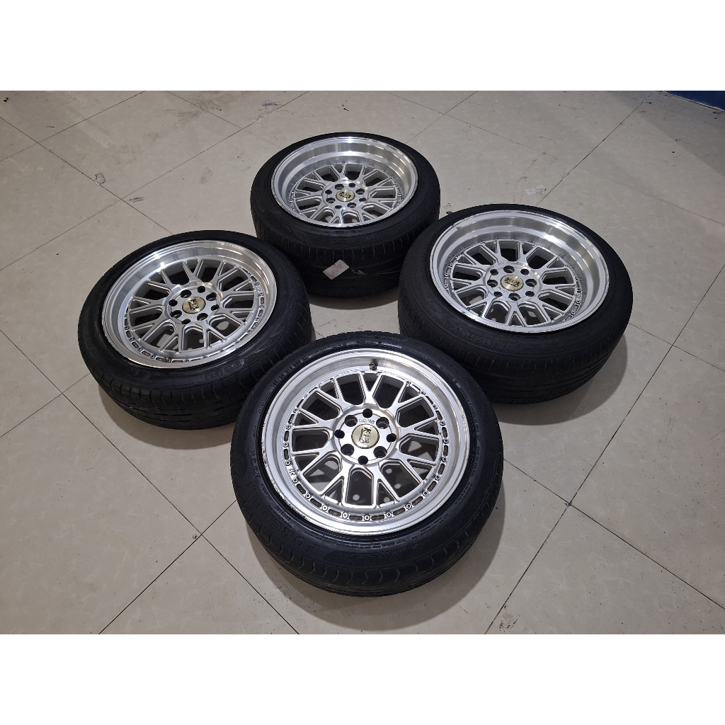 Velg Mobil Bekas Ring 16 Pelek Seken JF R16X7-8,5 H8X100-114,3 BAN 195 50 R16