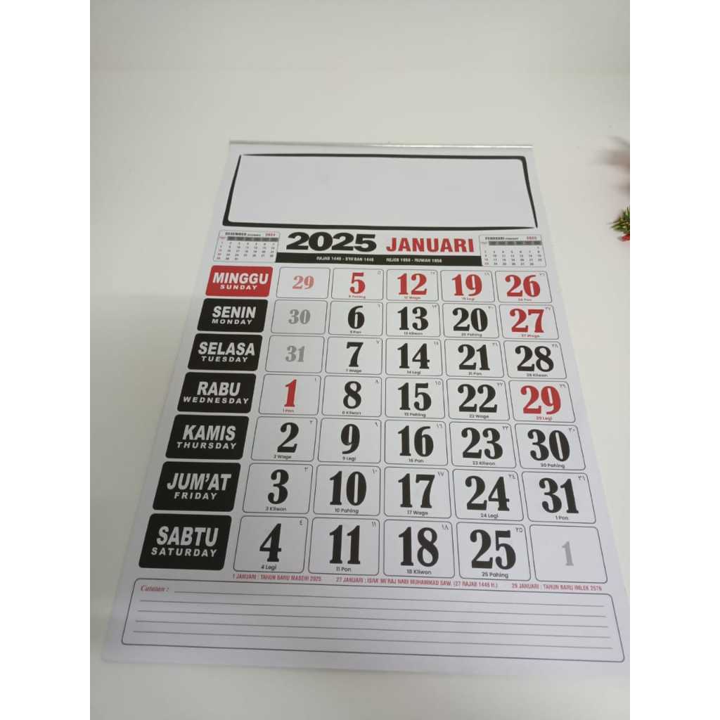 

KALENDER TAHUN 2025 UKURAN 32X50CM