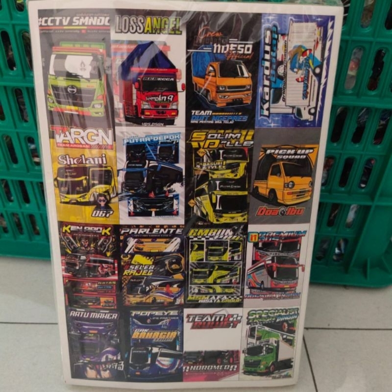 

STICKER BUS BASURI / STIKER TRUK TELOLET / STIKER MOTOR MOBIL MIX