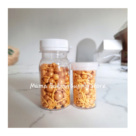 

Edible Sprinkle MIX GOLD Topping Hiasan Dekorasi Kue Cake Decor -+50 g