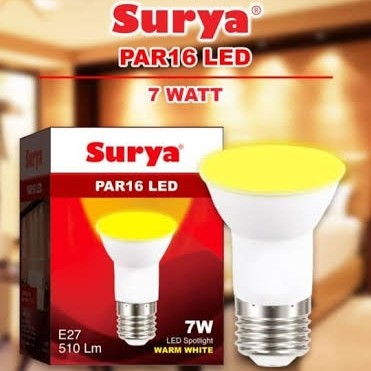 SURYA LED PAR16 E27 220VAC 7W 7 W 7WATT 7 WATT E27 HALOGEN SPOT LED SPOTLIGHT LED SURYA PAR16