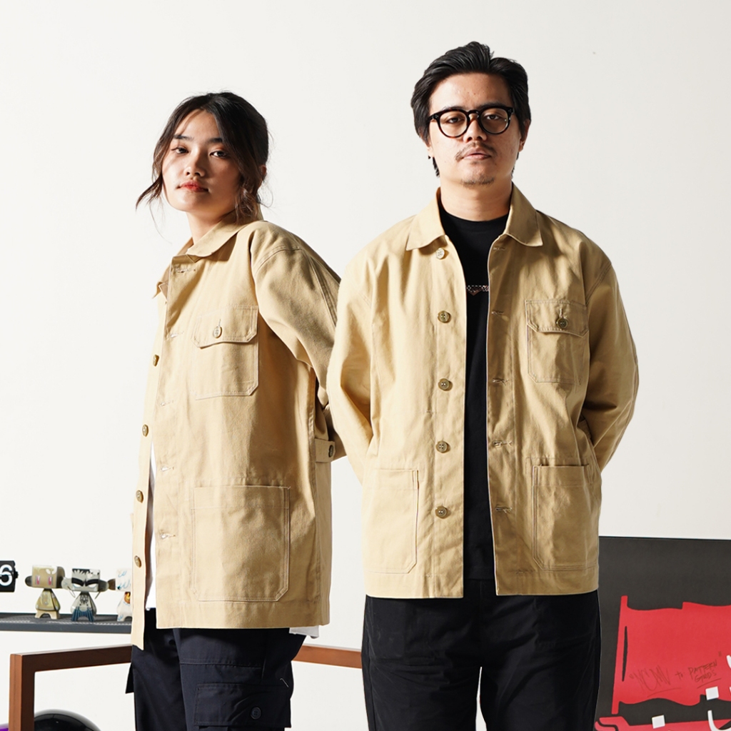 PattentPlus  - RAASM Cream - Canvas Jacket - Jaket Pria dan Wanita