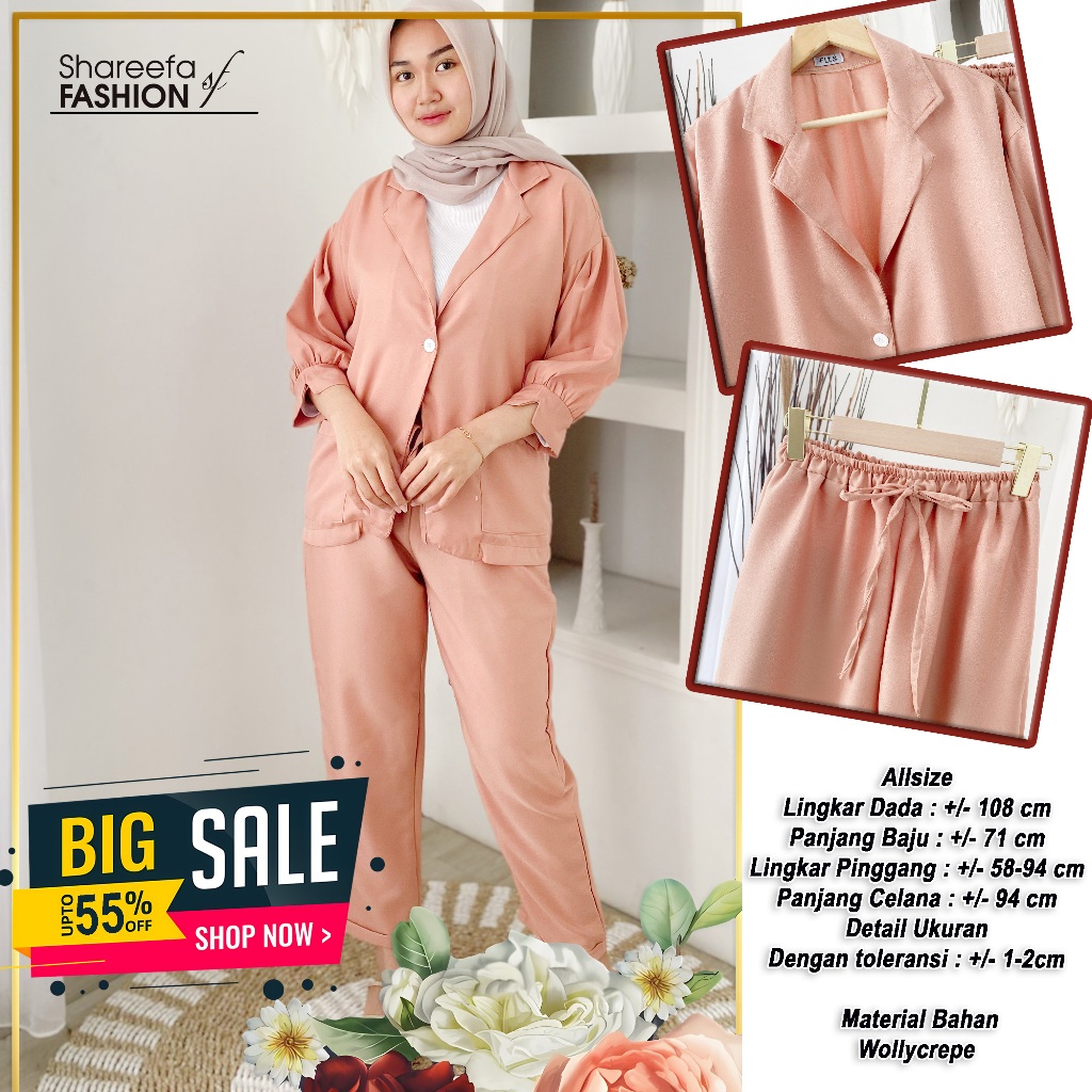 Cavarez Set - Setelan Wanita | Baju One Set Wanita Kekinian Korea | Baju Setelan Wanita Kekinian