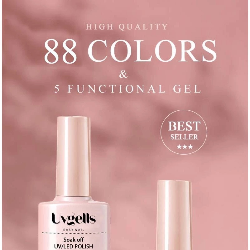 (BPOM) ORIGINAL UV GELLS Nail Polish Gel Nail Color Warna Polos / UV / LED Soak off Nail Gel Polish 
