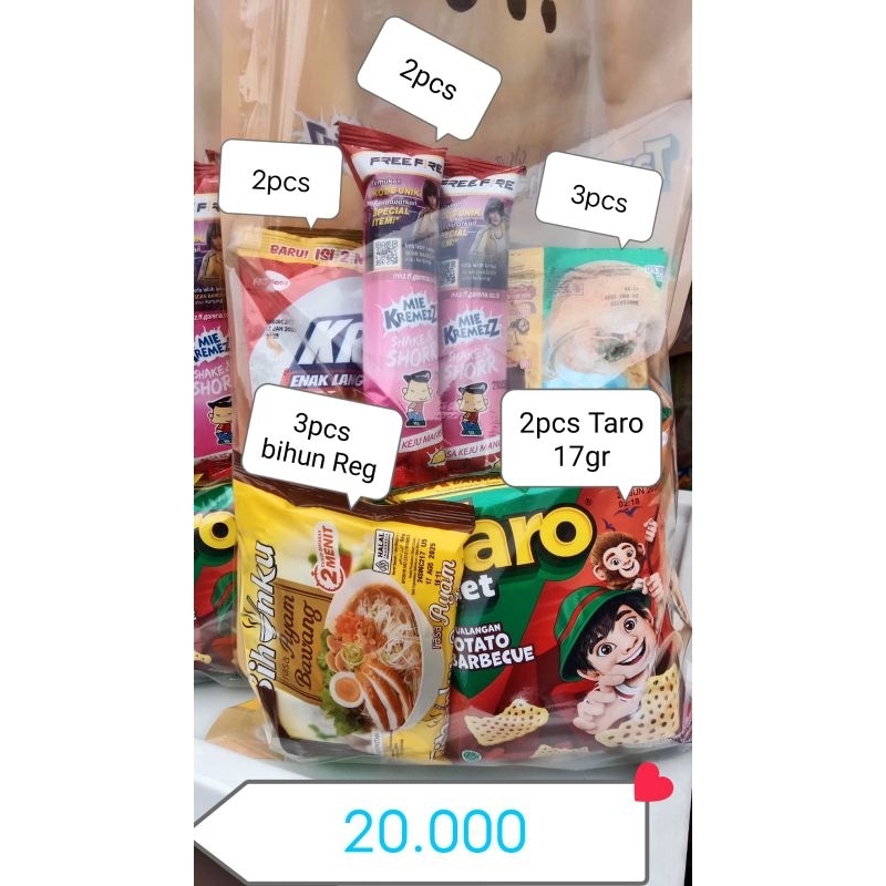 

Paket bingkisan / hampers / hajatan / ulangtahun / Taro / bihunku / mie kremes