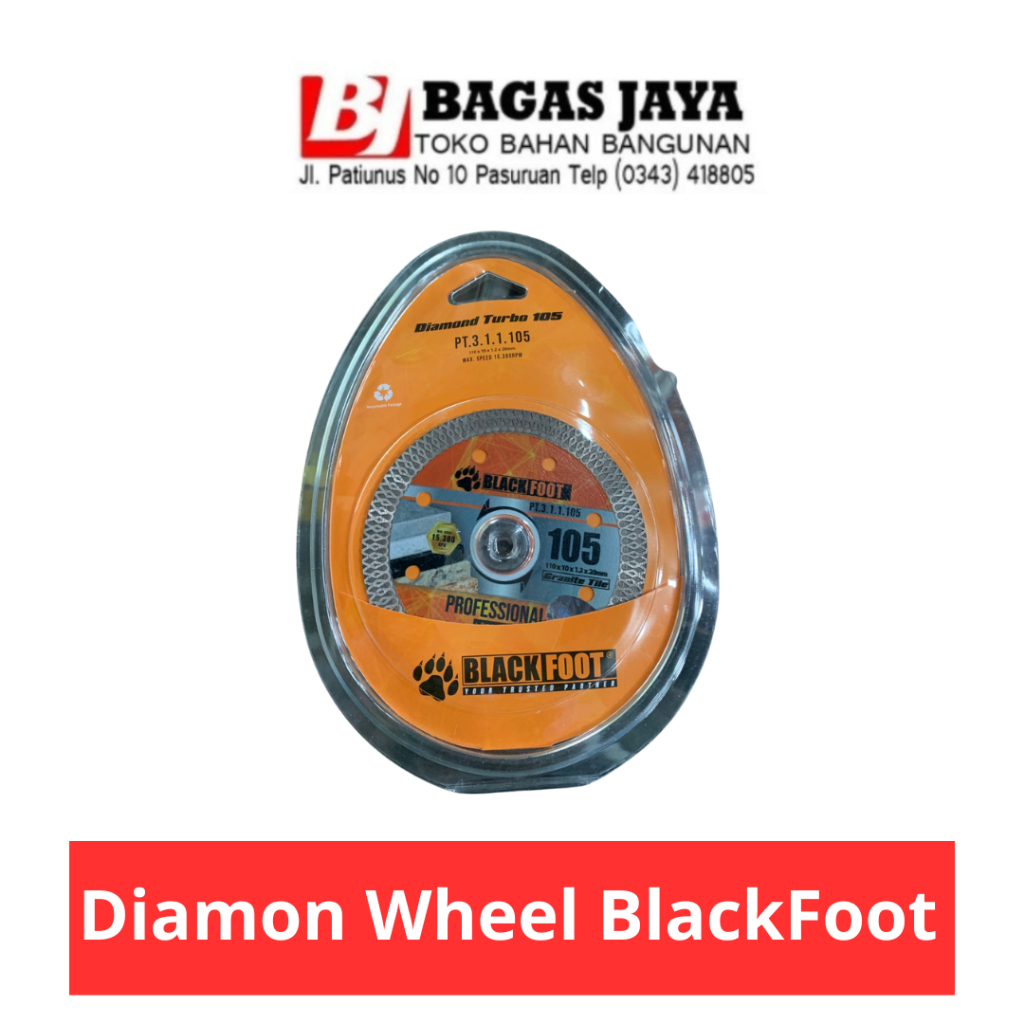 Diamond Wheel Mata Potong Gerinda Keramik Granit - BLACKFOOT 105