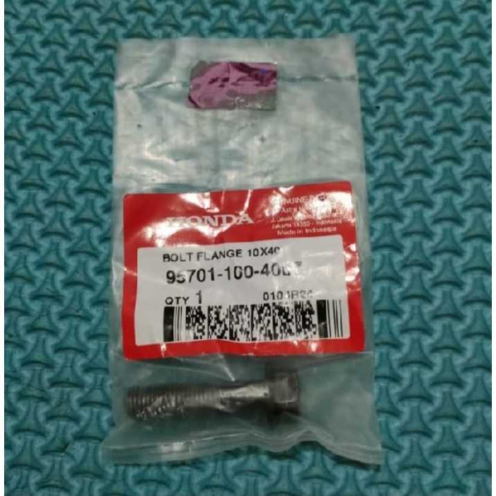 AHM 95701-100-4007 Bolt Flange 10x40 Baut Dudukan Knalpot Samping Matic Beat,Beat Fi,Vario 110,Scoop