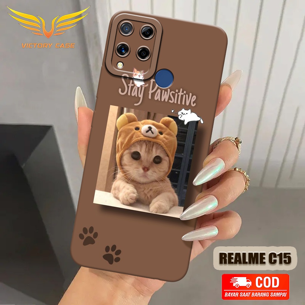 New Kucing Case - Softcase Realme C15 Terbaru - Case Hp Realme C15 - Casing Realme C15 - Case Lentur