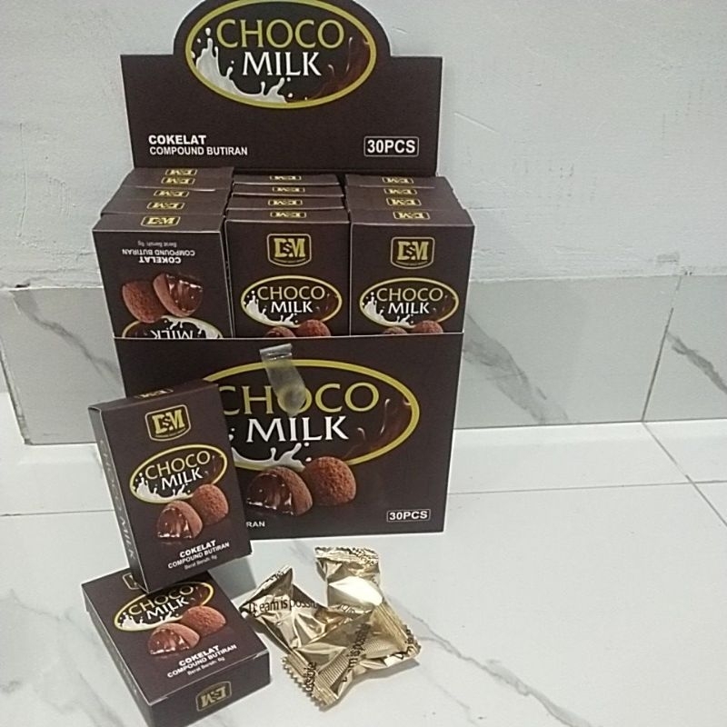 

Choco Milk cokelat cpound milk butiran ( 30 box)
