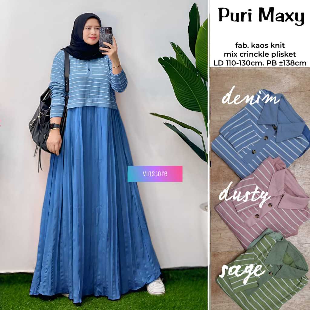 Gamis jumbo Ld 120-130 bahan kaos Knit Import Morisa Maxy Vinstore