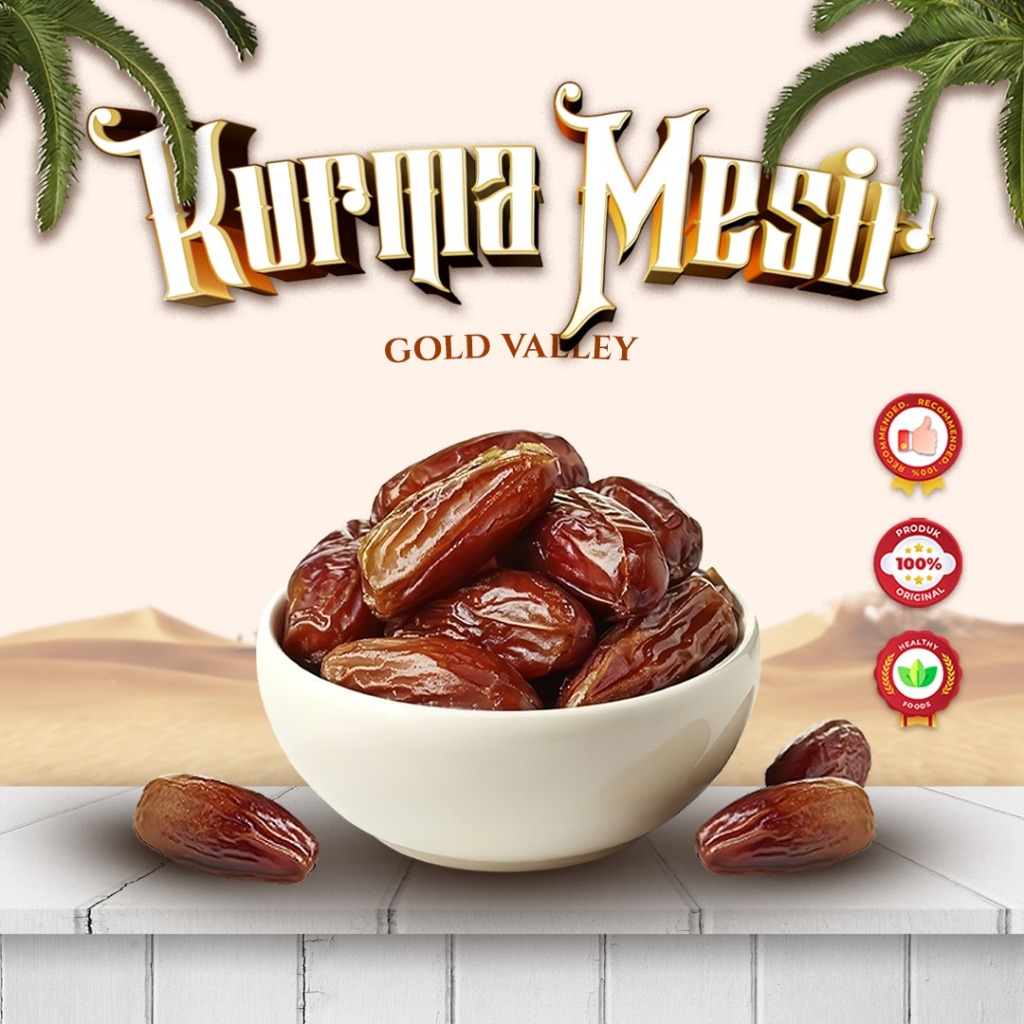 

KING KURMA | Kurma Mesir Golden Valley 500gr: Manis & Lembut, Pilihan Kurma Sukkari, Ajwa, Tunisia