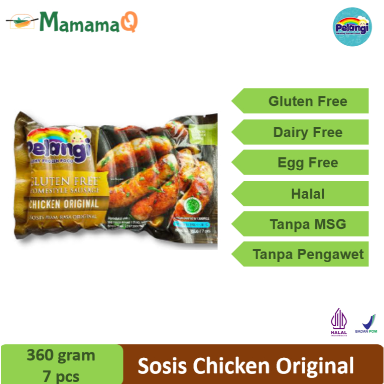 

Pelangi Sosis Sehat Chicken Ayam Original Premium Non MSG Non Pengawet Halal
