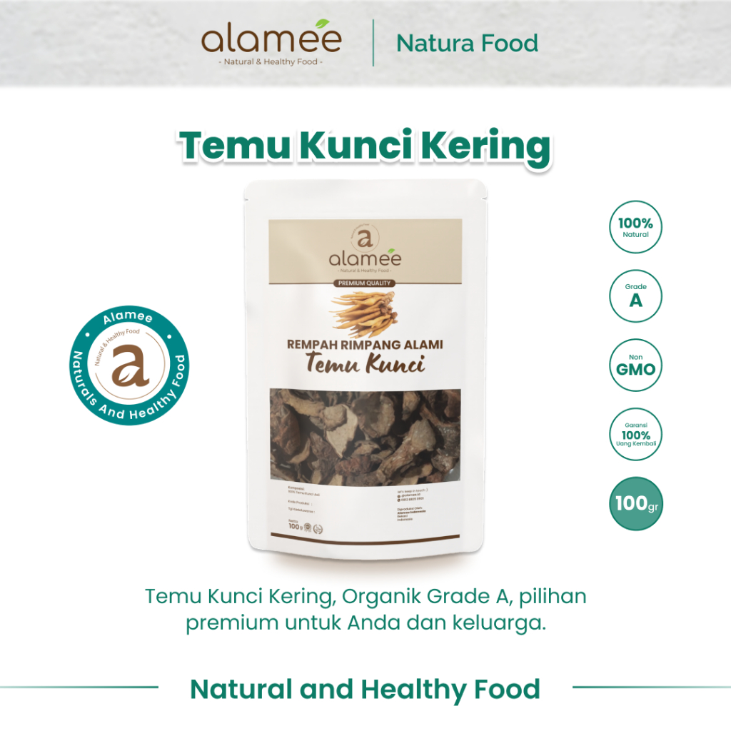 

ALAMEE Temu Kunci Iris Kering Fingerroot Rempah Rimpang Alami Spice 100gr