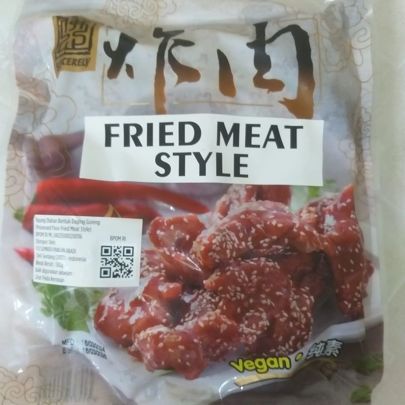 

Sincerely Fried Meat Style Vegan / Vegetarian