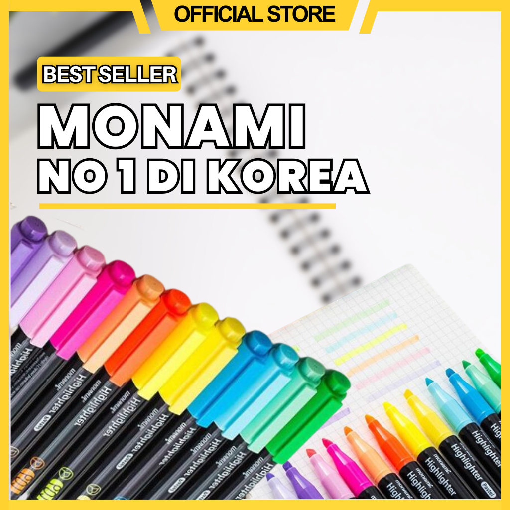 

Highlighter Penanda Berwarna Pastel - Monami 601