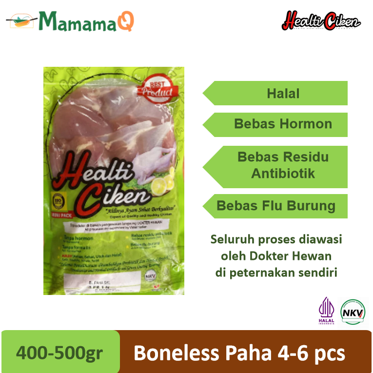 

HEALTI CIKEN HEALTHY CHICKEN Ayam Sehat Probiotik Boneless Paha Fillet Halal 400-500gr