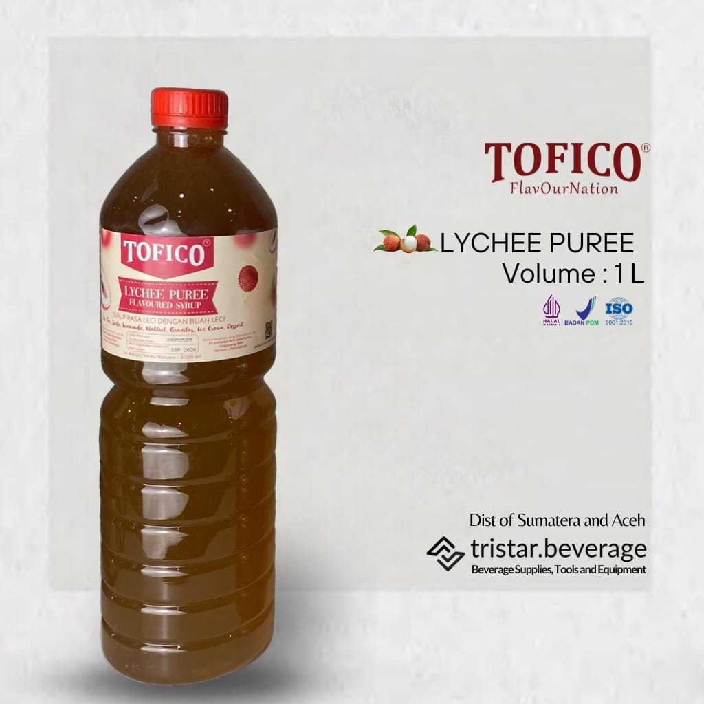 

Tofico Lychee Puree Syrup 1L - Sirup Tofico Premium Rasa Leci 1000 ml