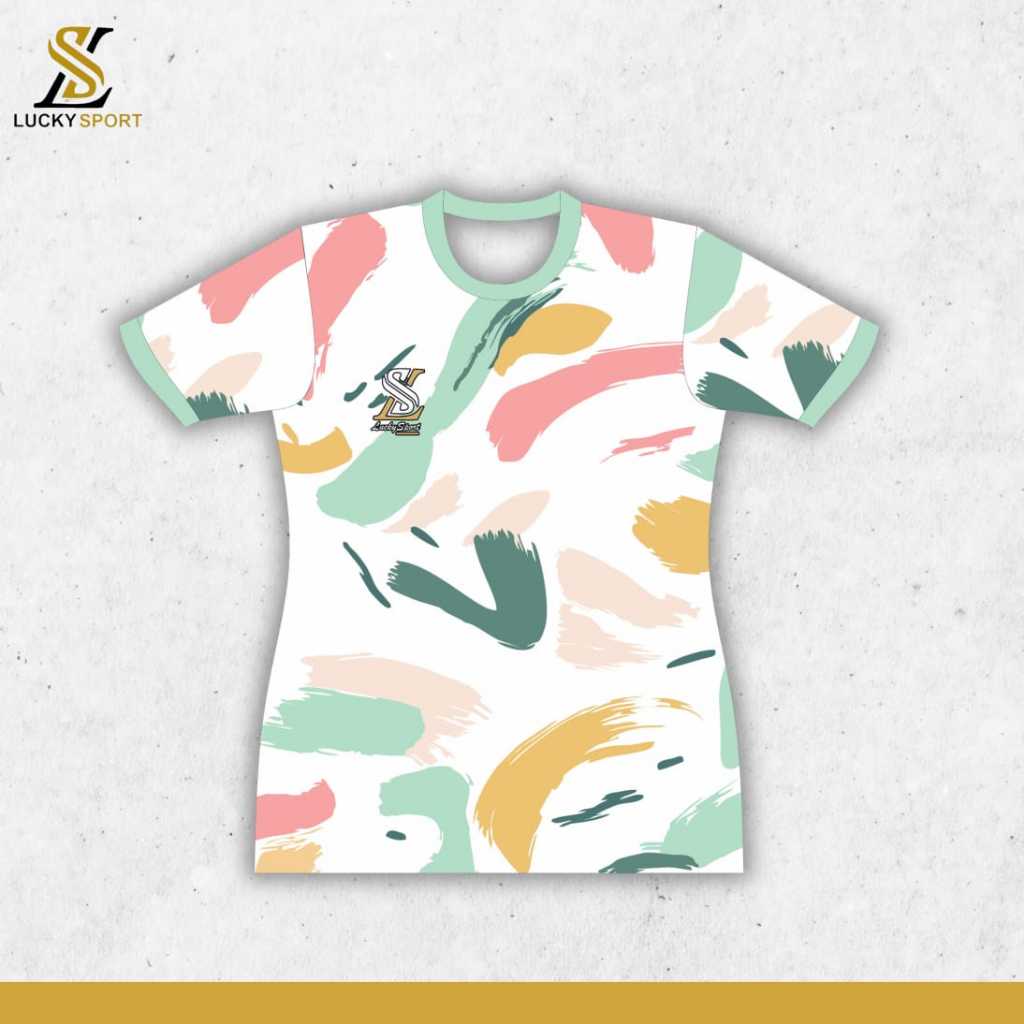 Baju Jersey Wanita Volly Badminton Senam Running LUCKYSPORT